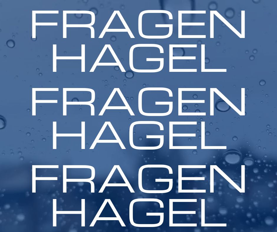 Regenhintergrund mit Fragenhagel Überschrift Regenhintergrund mit Fragenhagel Überschrift