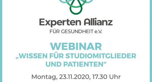 Einladung zum Webinar 23.11.2020 um 17:30 Uhr