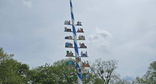Maibaum am Luise-Kiesselbach-Platz