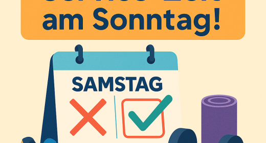 Die Service-Zeit an diesem Wochenende