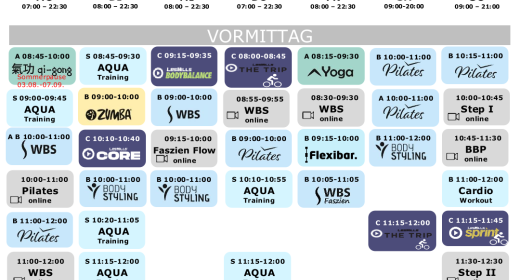 Sommer Kursplan
