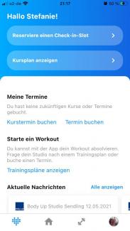 Wie geht die Terminbuchung im Body Up Sendling? Check In Slot Buchung Body Up Sendling