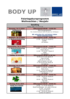 Weihnachtskursprogramm 24 Weihnachtskursprogramm 24