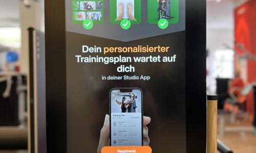 Bildschirm mit Anzeige Trainingsplan