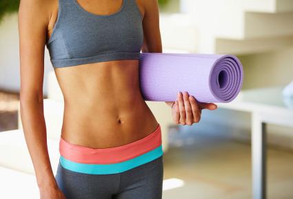 Yogamatte Frau Yoga Übung