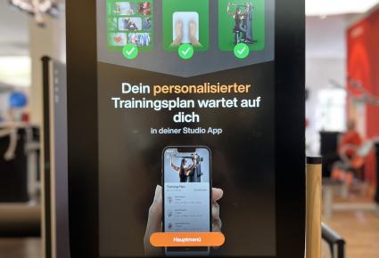 Bildschirm mit Anzeige Trainingsplan